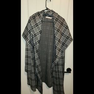 Eluminary plaid jacket long blazer sweater large